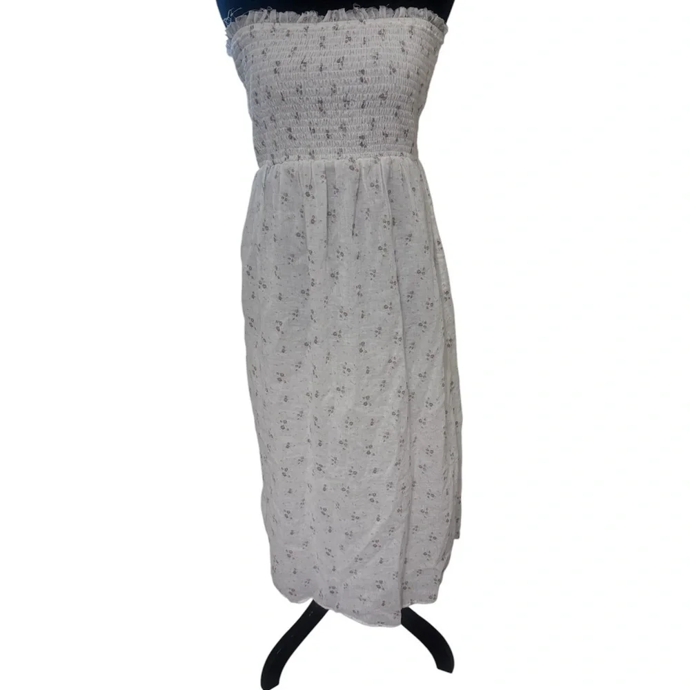 Aeropostale Strapless White Floral Dress - Picture 2 of 6